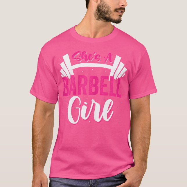 Camiseta Ella Es Un Gimnasio De Halterofilia De Chica De Ba (Anverso)