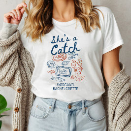 Camiseta Ella es una captura Mariscos Soltera Costera