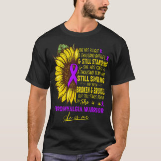 Camiseta Ella Es Una Guerrera De Fibromialgia, Ella Es Yo