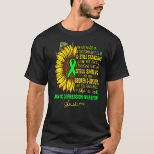 Camiseta Ella Es Una Guerrera De La Depresión Maníaca Y Ell