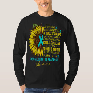Camiseta Ella Es Una Guerrera De Las Alergias A La Comida E
