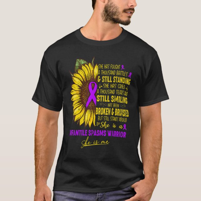 Camiseta Ella Es Una Guerrera Infantil De Espasmos, Ella Es (Anverso)