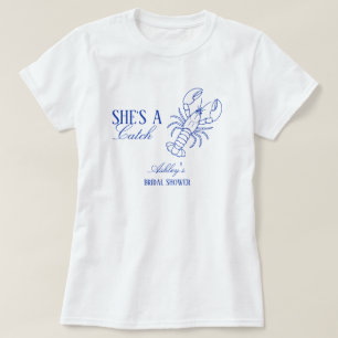Camiseta Ella Es Una Langosta Para Atrapar Ducha Nupcial Co