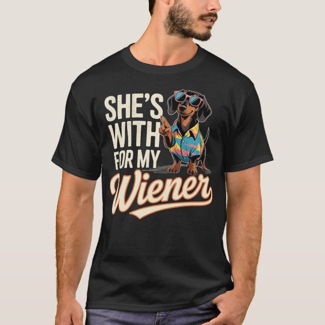 Camiseta Ella está conmigo por mis adoradores de perros gra (Anverso)
