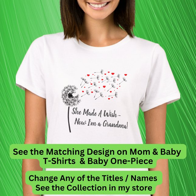 Camiseta Ella hizo un deseo, Dandelion quiere que la abuela (Subido por el creador)