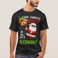Ella jingaba mis campanas Navidades lindas embaraz