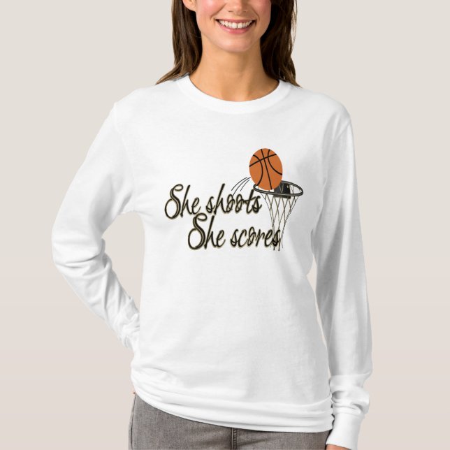 Camiseta Ella la tira… anota (Anverso)