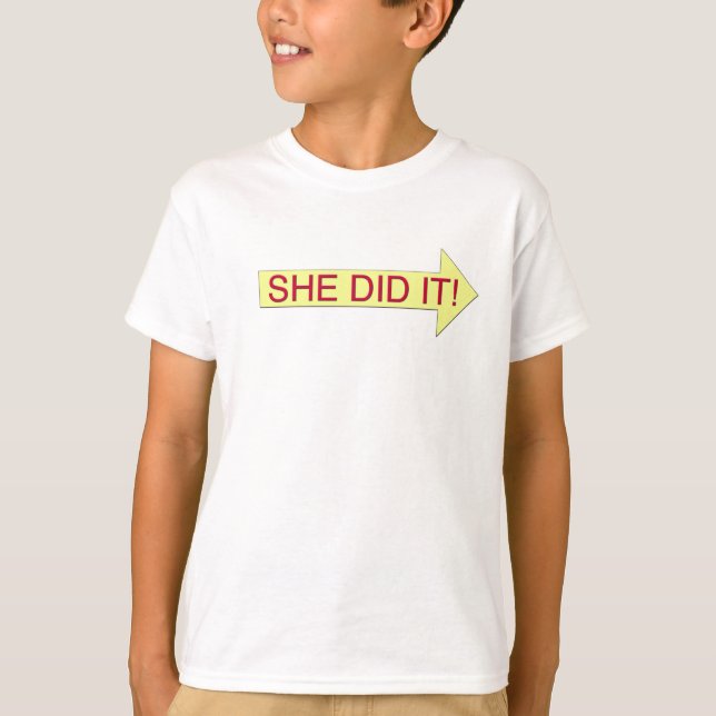Camiseta Ella lo hizo (la flecha derecha) (Anverso)