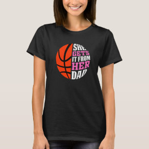 Camiseta Ella Lo Saca De Su Papá Baloncesto Chicas Femenino