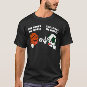 Camiseta Ella me ama más jugador de baloncesto