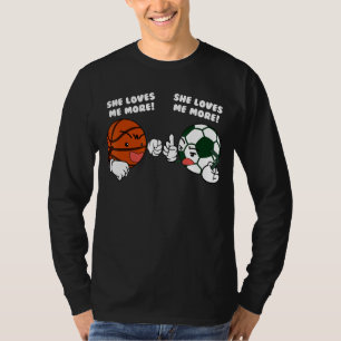 Camiseta Ella me ama más jugador de baloncesto