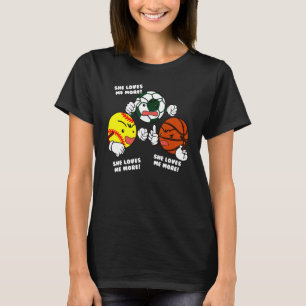 Camiseta Ella Me Ama Más Pla De Baloncesto De Fútbol