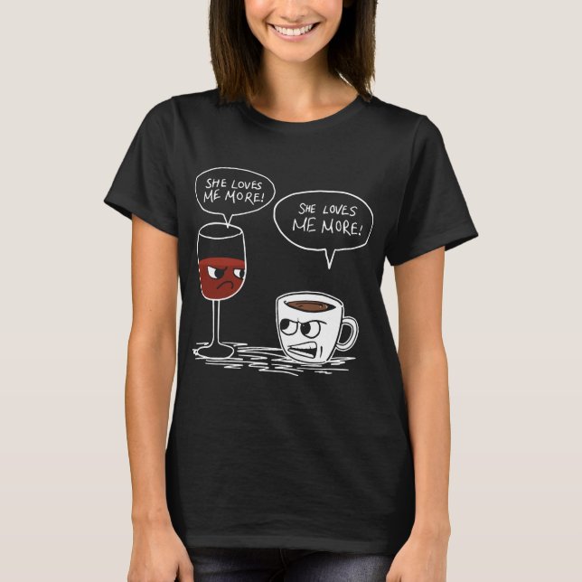 Camiseta ella me ama más vino (Anverso)