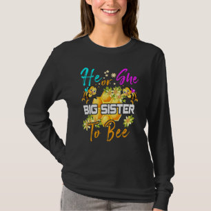 Camiseta Ella o Él Hermana Mayor Para Abeja Revelación Del 