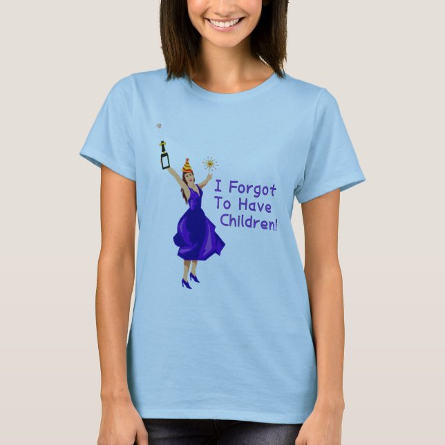 Camiseta Ella olvidó tener niños (Anverso)