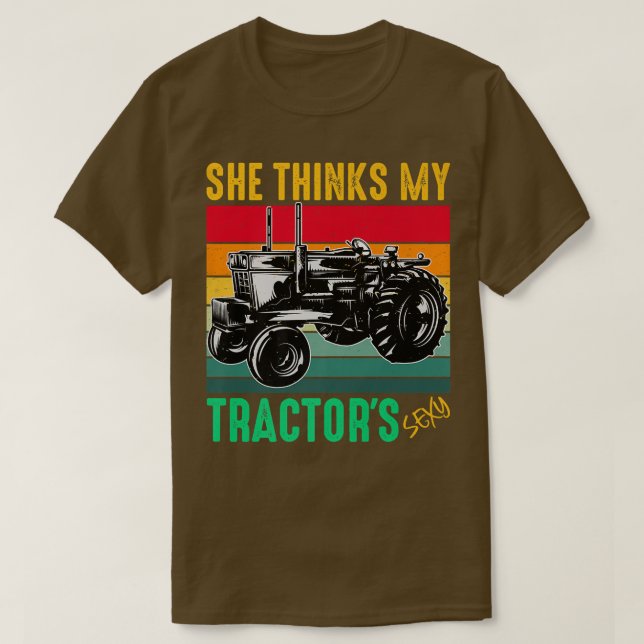 Camiseta Ella piensa que la granja de agricultores de mi Tr (Diseño del anverso)