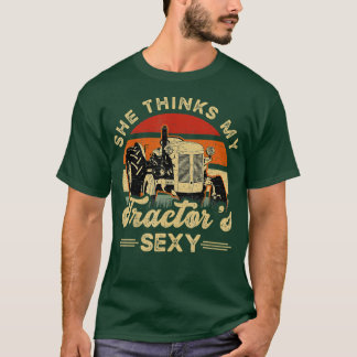 Camiseta Ella piensa que mis tractores son sexy agricultor 