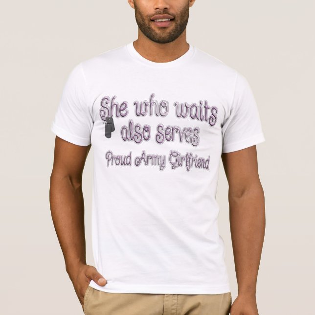 Camiseta ella que espera a la novia del ejército (Anverso)