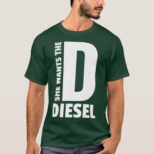 Camiseta Ella quiere el Carbón de Camión Diesel Diesel Funn (Anverso)