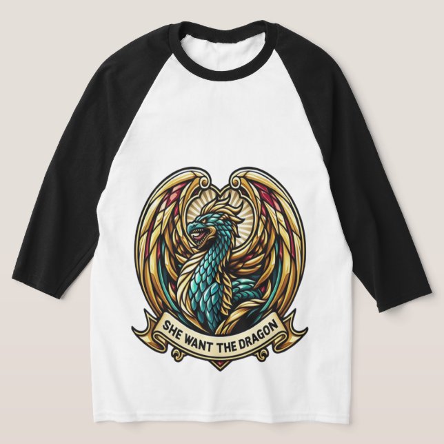 Camiseta Ella quiere el diseño de cristal de dragón (Distribución)
