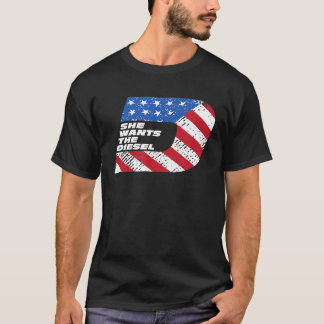Camiseta Ella Quiere La Bandera Estadounidense Del Mecánico