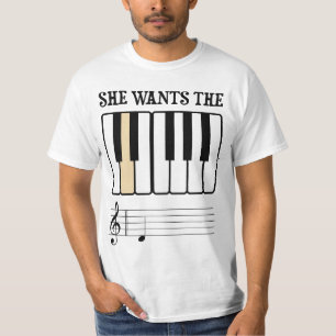 Camiseta Ella quiere la música del piano de D