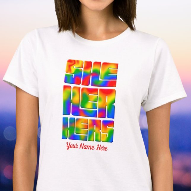 Camiseta Ella su prólogo pronuncia el tinte de los lazos de (Subido por el creador)