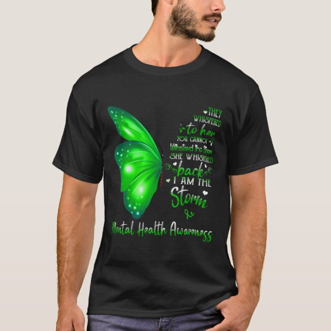 Camiseta Ella Susurró Que Yo Soy La Tormenta De Salud Menta (Anverso)