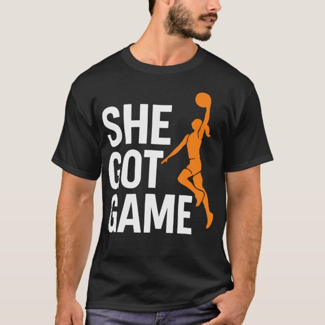 Camiseta Ella Tiene Juego Baloncesto Dunk Empoderamiento At (Anverso)