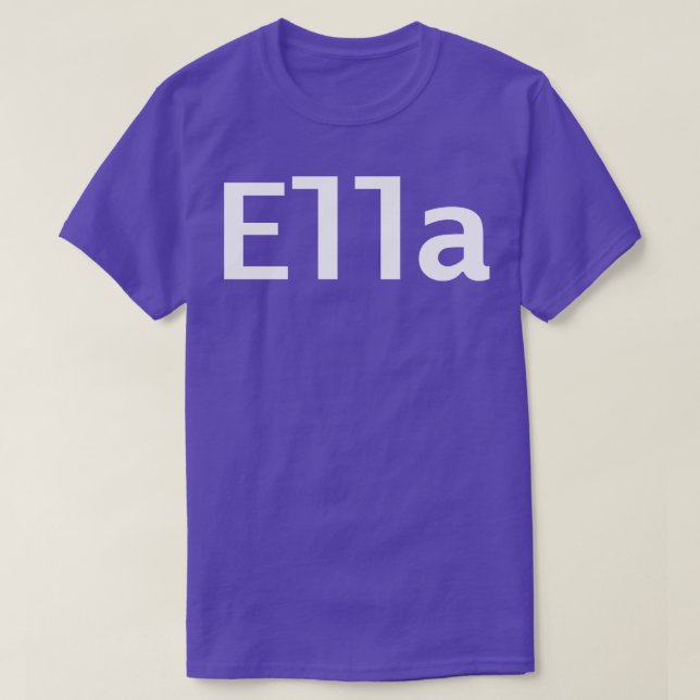 Camiseta Ella Typografía mínima Texto blanco (Diseño del anverso)