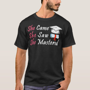 Camiseta Ella Vino Que Vio Que Obtuvo Una Graduación Gradua