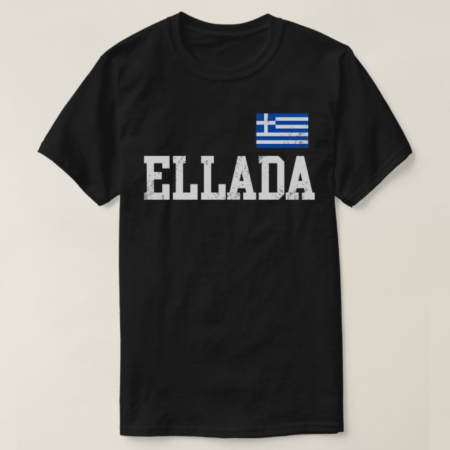 Camiseta Ellada Grecia Bandera Familia Griega (Diseño del anverso)