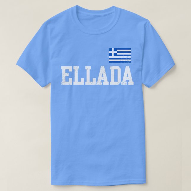Camiseta Ellada Grecia Bandera Familia Griega (Diseño del anverso)