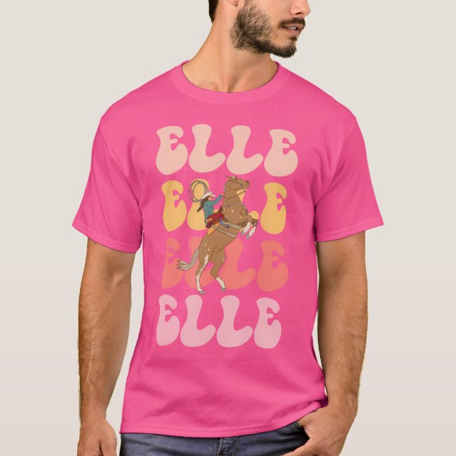 Camiseta Elle Name Horse Riding Hobby (Anverso)
