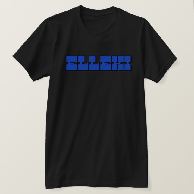 Camiseta Elleki Bold (Azul/Negro) (Anverso del diseño)