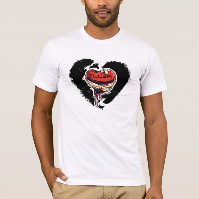 Camiseta Elleki de corazón negro (Anverso)