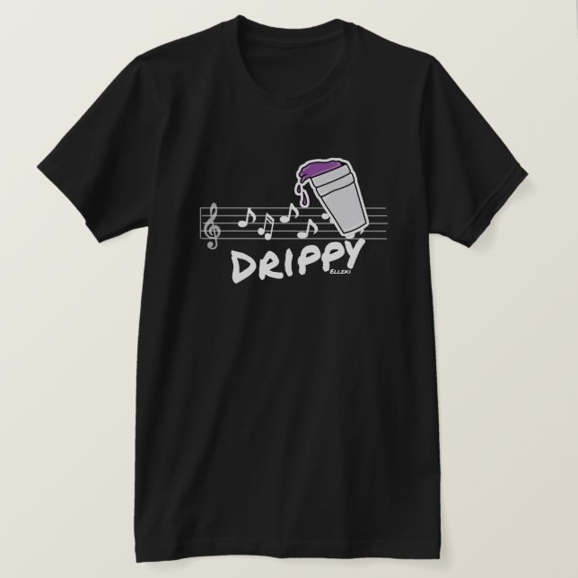 Camiseta Elleki Drippy Cup (Blanco) (Anverso del diseño)