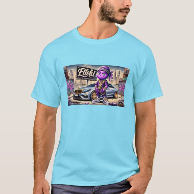 Camiseta Elleki - El niño morado (Anverso)