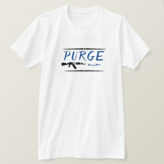 Camiseta Elleki Purge K T-Shirt (Azul) (Anverso del diseño)