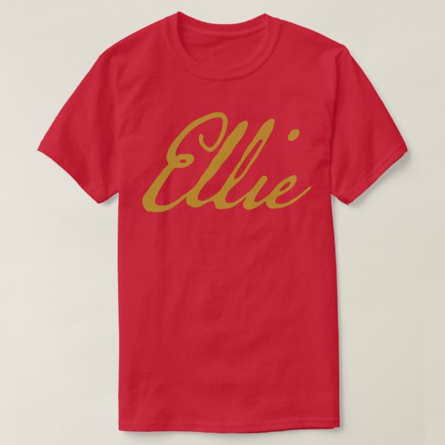 Camiseta Ellie Typography Gold Script (Diseño del anverso)