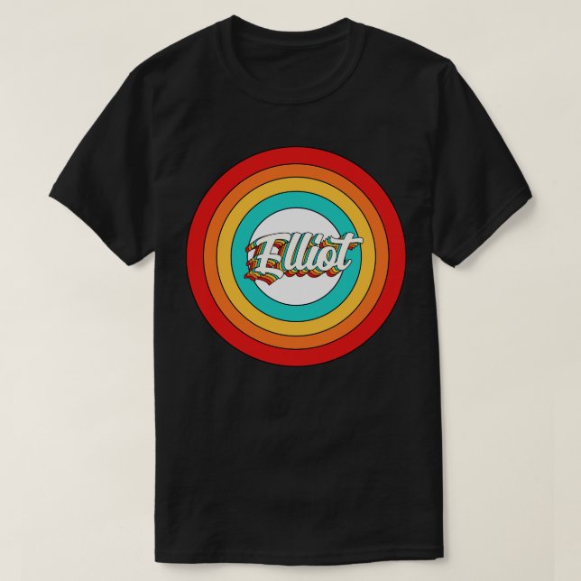 Camiseta Elliot Name Shirt Vintage Elliot Circle (Diseño del anverso)