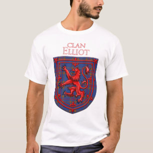 Camiseta Elliot Tartan Scottish Plaid Lion Rampant