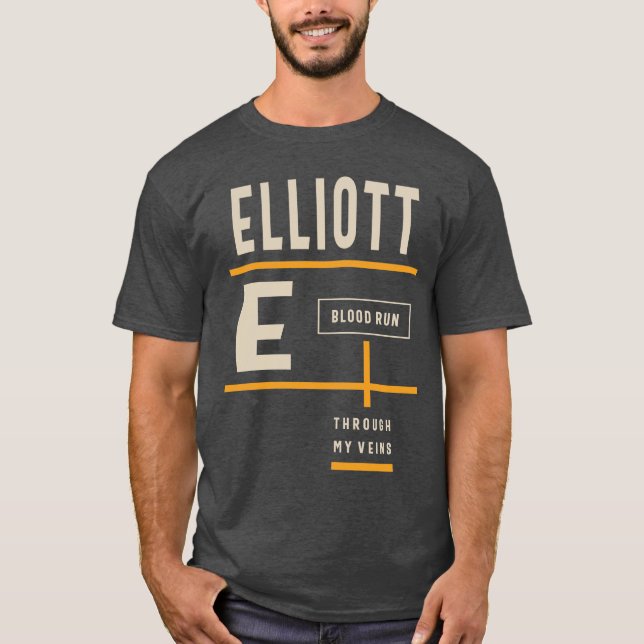 Camiseta Elliott Personalized Name Birthday Gift (Anverso)
