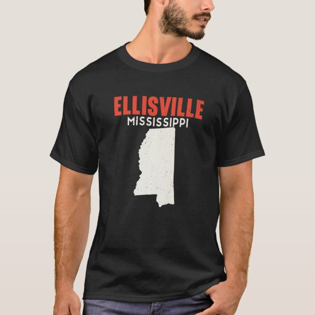 Camiseta Ellisville Mississippi USA State America Travel Mi (Anverso)