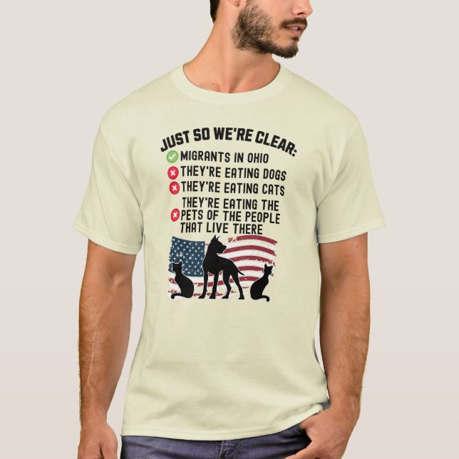 Camiseta Ellos Comen Mascotas En Springfield - Harris Walz (Anverso)