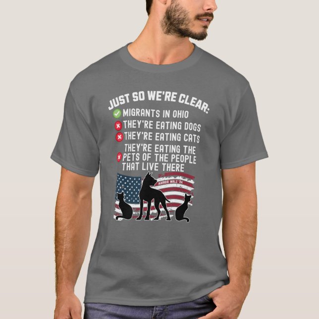 Camiseta Ellos Comen Mascotas En Springfield - Harris Walz (Anverso)