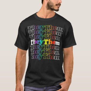 Camiseta Ellos Prefieren Género Pronuncian Diseño Arcoiris