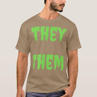 Camiseta Ellos Pronundan La Crítica No binaria De Halloween