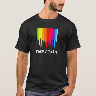 Camiseta Ellos Son Pronouns No binarios Mes Del Orgullo Gay