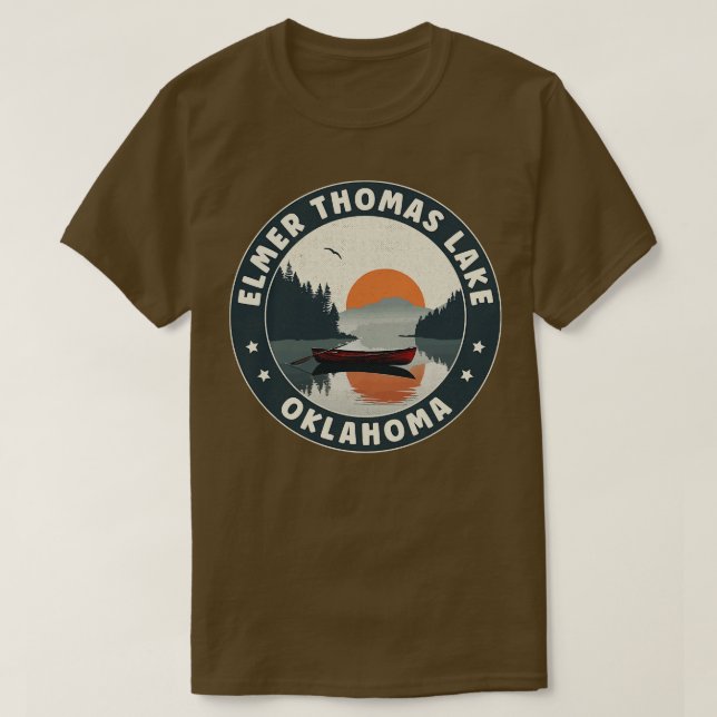 Camiseta Elmer Thomas Lake Oklahoma Sunset (Diseño del anverso)